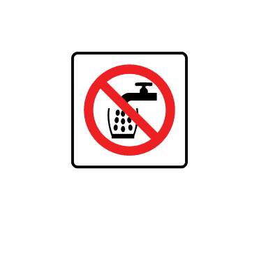 Not Drinking Water Labels - Prohibition Labels - Small
