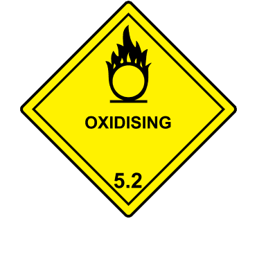 Oxidising 5.2 Labels - Hazard Warning Diamonds