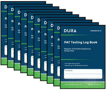 Pack of 10 x A5 PAT Test Log Books (Single Site)