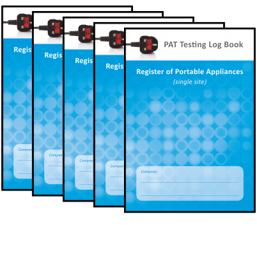 Pack of 5 x A5 PAT Test Log Books (Single Site)