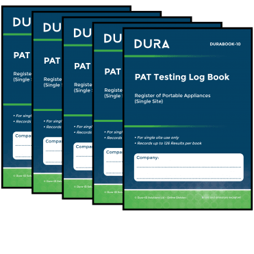 Pack of 5 x A5 PAT Test Log Books (Single Site)