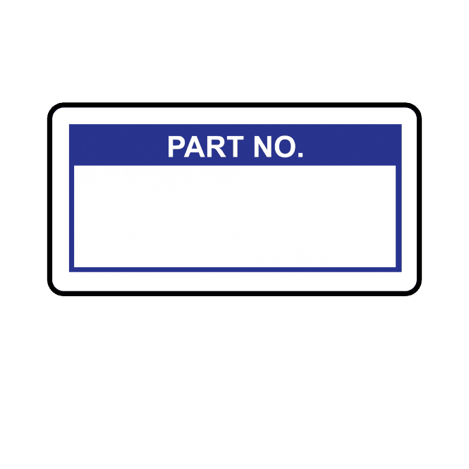 Part No. Labels in Blue