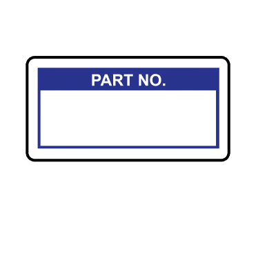 Part No. Labels in Blue
