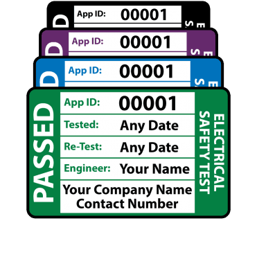 Personalised 3rd Edition Medium Passed PAT Test Labels. Choice of Colours