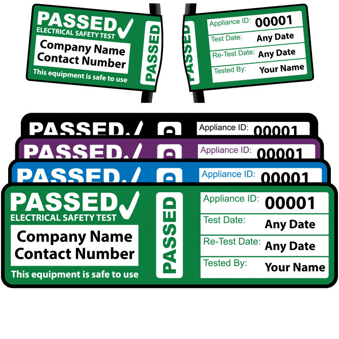 Personalised 3rd Edition Passed PAT Wrap Labels for PAT Testing. Choice of Colours