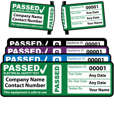 Personalised 3rd Edition Passed PAT Wrap Labels for PAT Testing. Choice of Colours