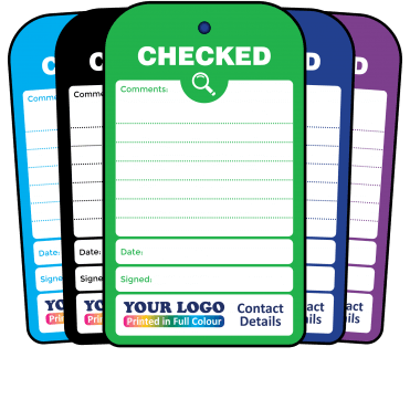Personalised Checked Tag - Tear Resistant & Waterproof