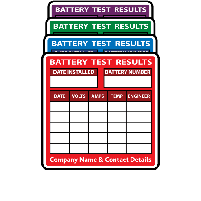 Personalised Full Colour Battery Test Labels