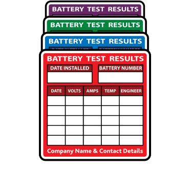 Personalised Full Colour Battery Test Labels