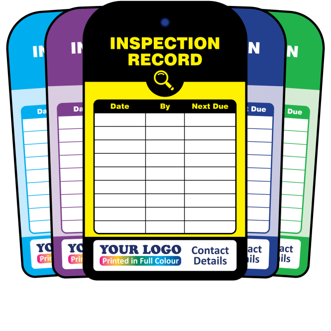 Personalised Inspection Record Tag - Tear Resistant & Waterproof