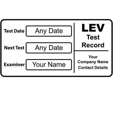 Personalised LEV Test Record Labels