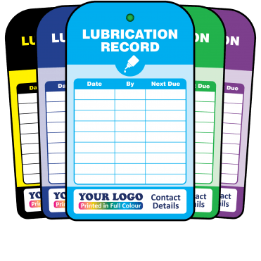 Personalised Lubrication Record Tag - Tear Resistant & Waterproof