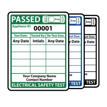 Personalised Multi Date Passed PAT Test Labels for Portable Appliance Testing