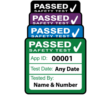 Personalised Plug Top 4th/5th Edition Passed PAT Test Labels. Choice of Colours