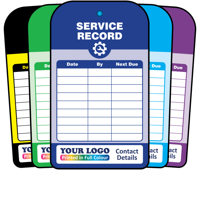 Personalised Service Record Tag - Tear Resistant & Waterproof