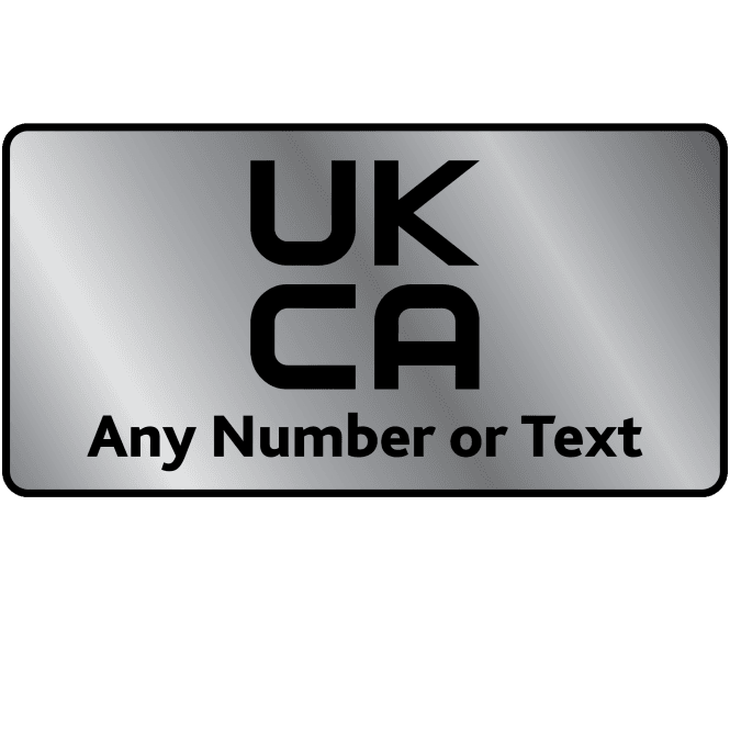 Personalised Silver Standard UKCA Labels for UKCA Marking