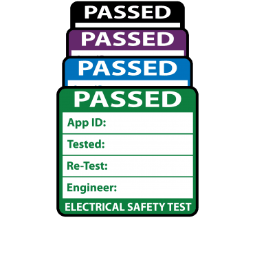 Plug Top 3rd Edition Passed PAT Test Labels. Choice of Colours