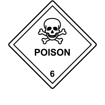 Poison 6 Labels - Hazard Warning Diamonds