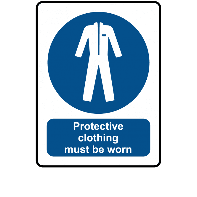 Protective Clothing Must Be Worn in this Area - Mandatory Labels