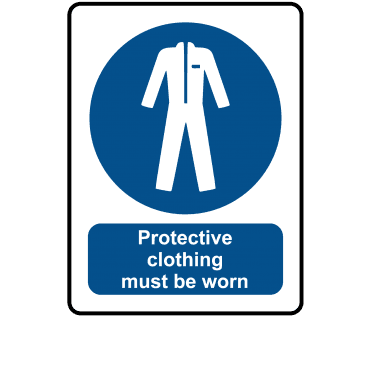 Protective Clothing Must Be Worn in this Area - Mandatory Labels