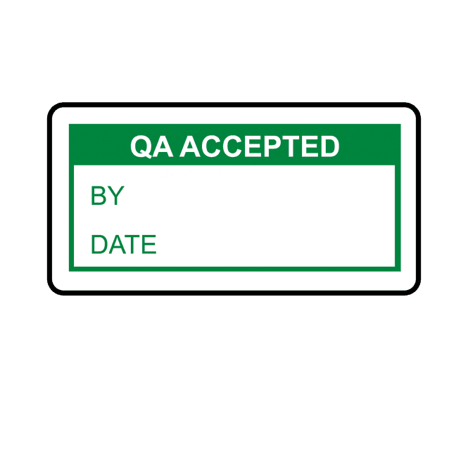 QA Accepted Labels in Green