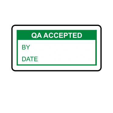 QA Accepted Labels in Green
