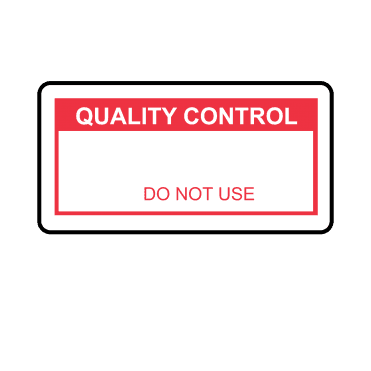 Quality Control Labels in Red