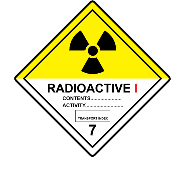 Radioactive I 7 Labels - Hazard Warning Diamonds