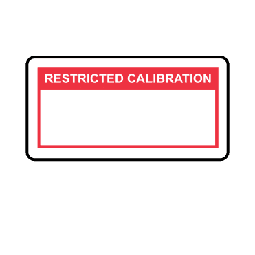Restricted Calibration Labels in Red