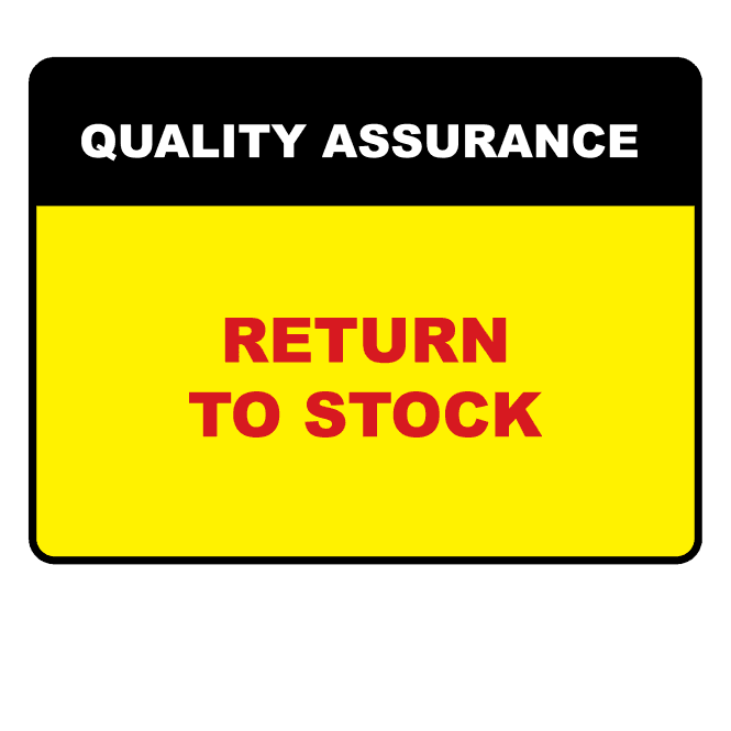 Return To Stock - Quality Assurance Labels