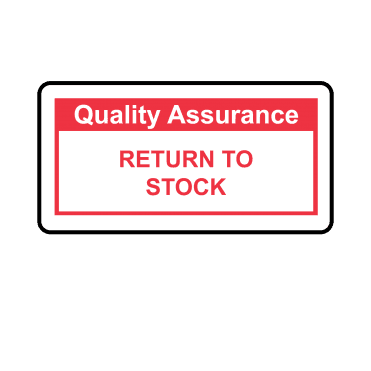 Return To Stock - Quality Assurance Single Colour Labels in Red