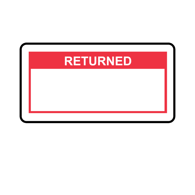 Returned Labels in Red