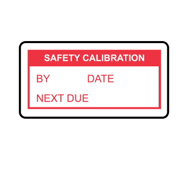 Safety Calibration Labels in Red