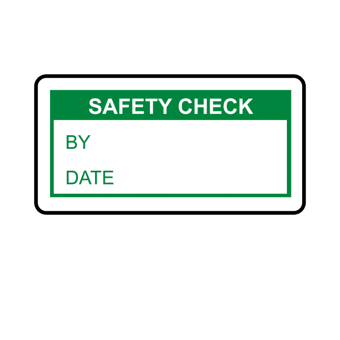 Safety Check Labels in Green