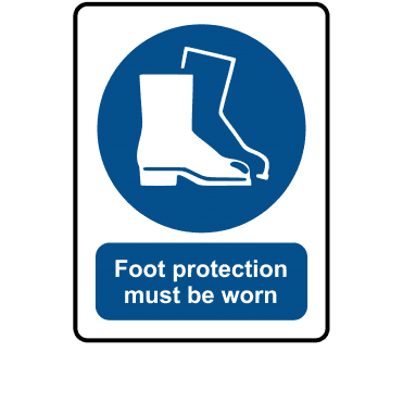 Safety Footwear Must Be Worn in this Area - Mandatory Labels