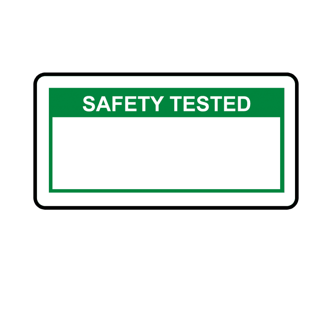 Safety Tested Labels in Green