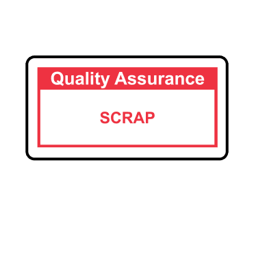Scrap - Quality Assurance Single Colour Labels in Red