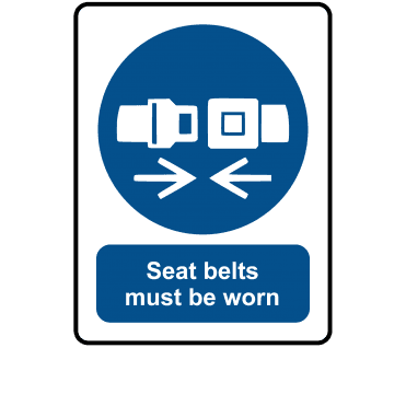Seat Belts Must Be Worn - Mandatory Labels