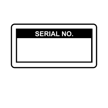 Serial No. Labels in Black