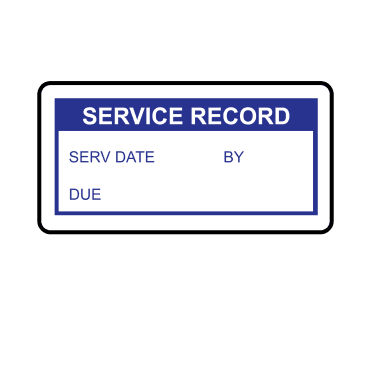 Service Record Labels in Blue