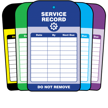 Service Record Tag - Tear Resistant & Waterproof