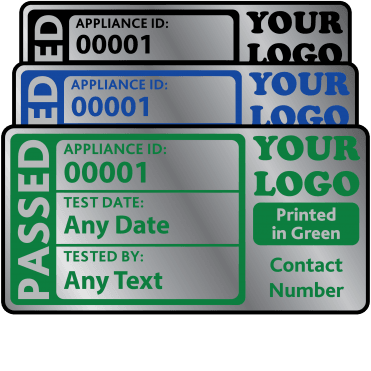 Silver Custom Passed Labels - Design 4. Choice of colours
