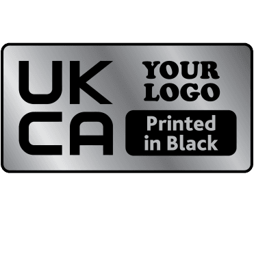 Silver UKCA Labels for UKCA Marking with Your Logo