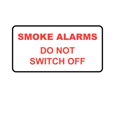 Smoke Alarms Do Not Switch Off - Connection Labels