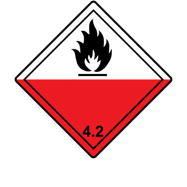 Spontaneously Combustible 4.2 Labels, No Text - Hazard Warning Diamonds