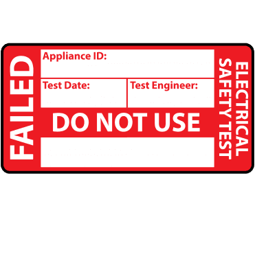 Standard Failed PAT Test Labels