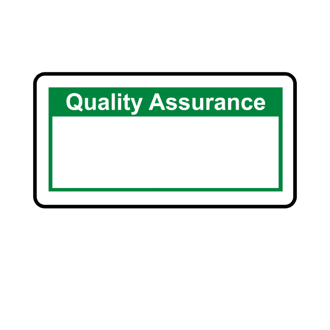 Standard - Quality Assurance Single Colour Labels in Green