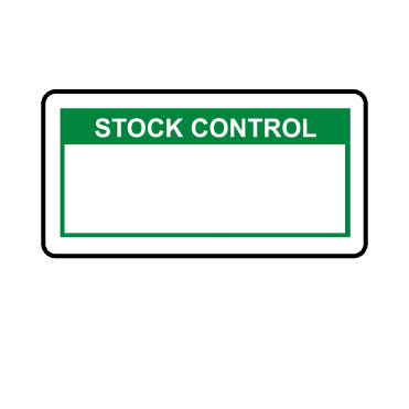 Stock Control Labels in Green