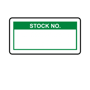 Stock No. Labels in Green