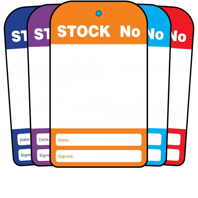 Stock Number Tag - Tear Resistant & Waterproof